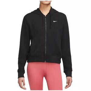 Nike Full Zip Hoodie‎ Dri-FIT Activewear Jacket Black Women's Size M